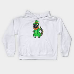 Salamander Leprechaun - St Patrick's Fire Salamander Kids Hoodie